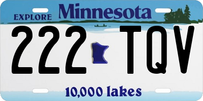 MN license plate 222TQV