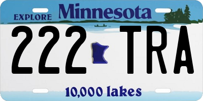 MN license plate 222TRA