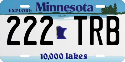 MN license plate 222TRB