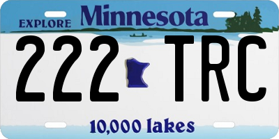 MN license plate 222TRC