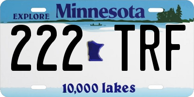 MN license plate 222TRF
