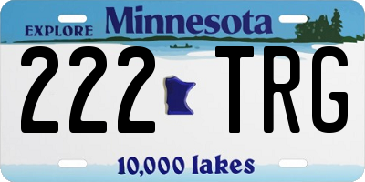 MN license plate 222TRG