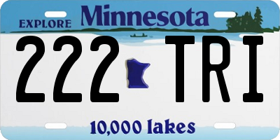 MN license plate 222TRI