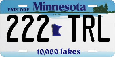 MN license plate 222TRL