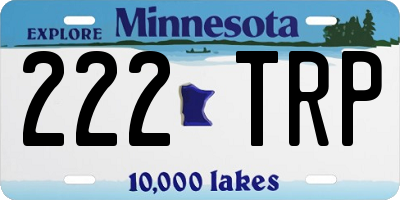 MN license plate 222TRP