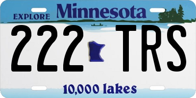 MN license plate 222TRS