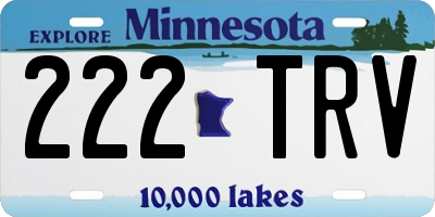 MN license plate 222TRV