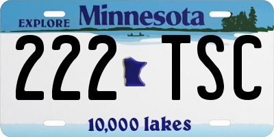 MN license plate 222TSC