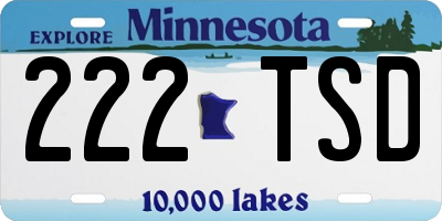 MN license plate 222TSD