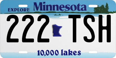 MN license plate 222TSH