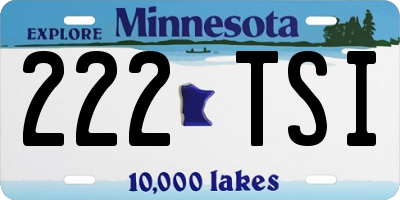MN license plate 222TSI