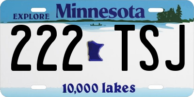 MN license plate 222TSJ