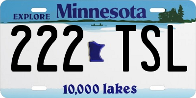 MN license plate 222TSL