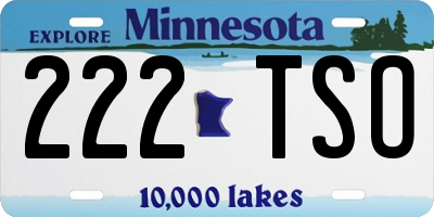 MN license plate 222TSO