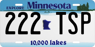 MN license plate 222TSP