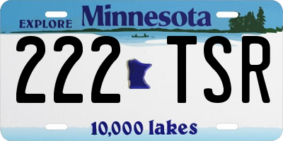 MN license plate 222TSR