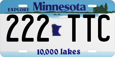 MN license plate 222TTC