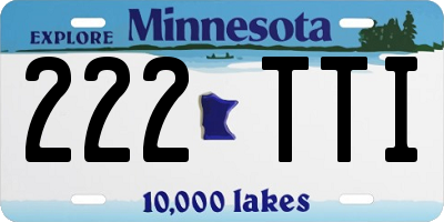 MN license plate 222TTI
