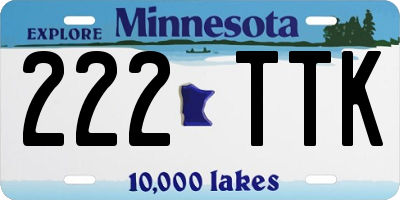 MN license plate 222TTK