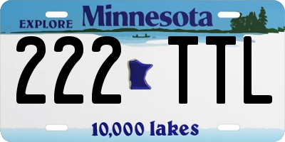 MN license plate 222TTL