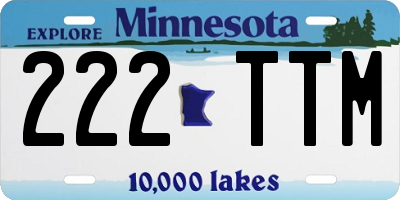 MN license plate 222TTM