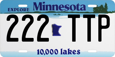 MN license plate 222TTP