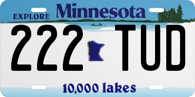 MN license plate 222TUD