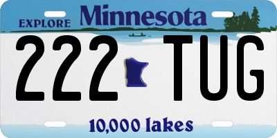 MN license plate 222TUG
