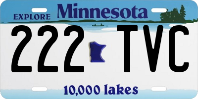 MN license plate 222TVC