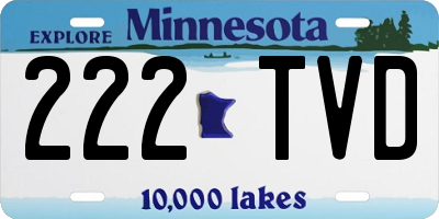 MN license plate 222TVD
