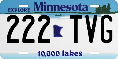 MN license plate 222TVG