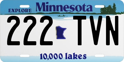 MN license plate 222TVN