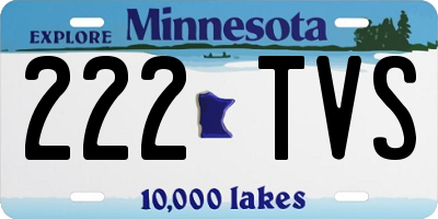 MN license plate 222TVS