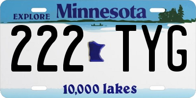 MN license plate 222TYG