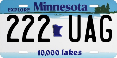 MN license plate 222UAG