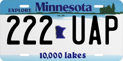 MN license plate 222UAP