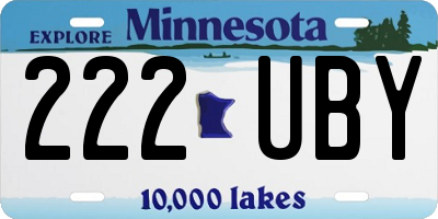 MN license plate 222UBY
