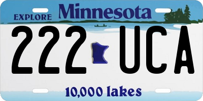 MN license plate 222UCA