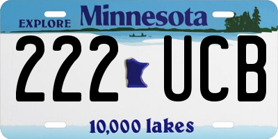 MN license plate 222UCB