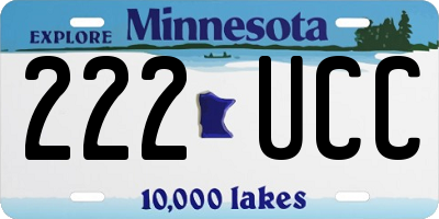 MN license plate 222UCC