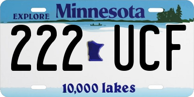 MN license plate 222UCF