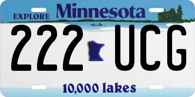 MN license plate 222UCG