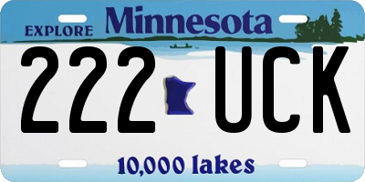 MN license plate 222UCK