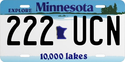 MN license plate 222UCN