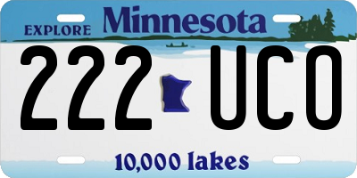 MN license plate 222UCO