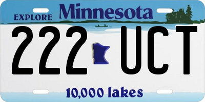MN license plate 222UCT