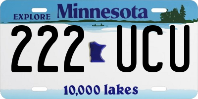 MN license plate 222UCU