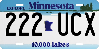 MN license plate 222UCX