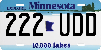 MN license plate 222UDD