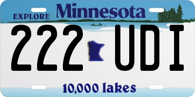 MN license plate 222UDI